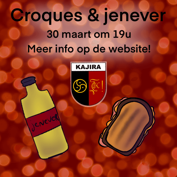 Croque & Jeneveravond (vervroegd naar woe 30 maart!)