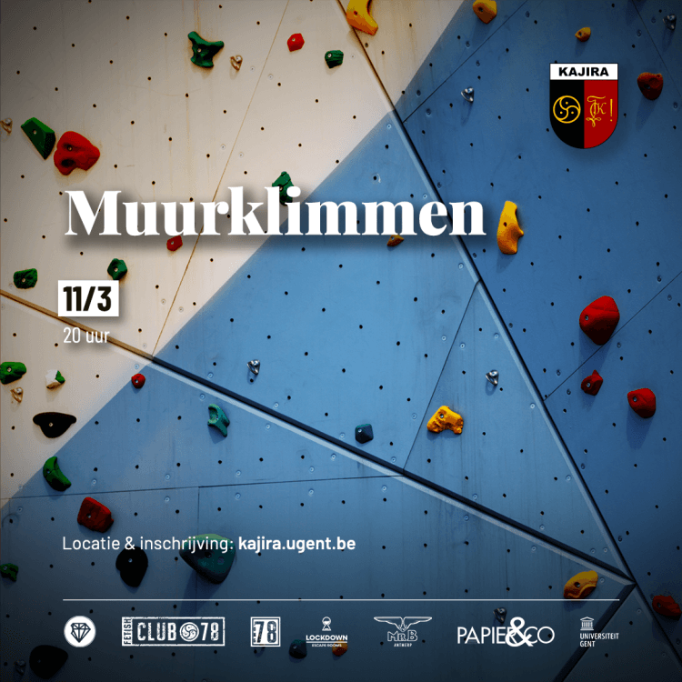 Muurklimmen en café